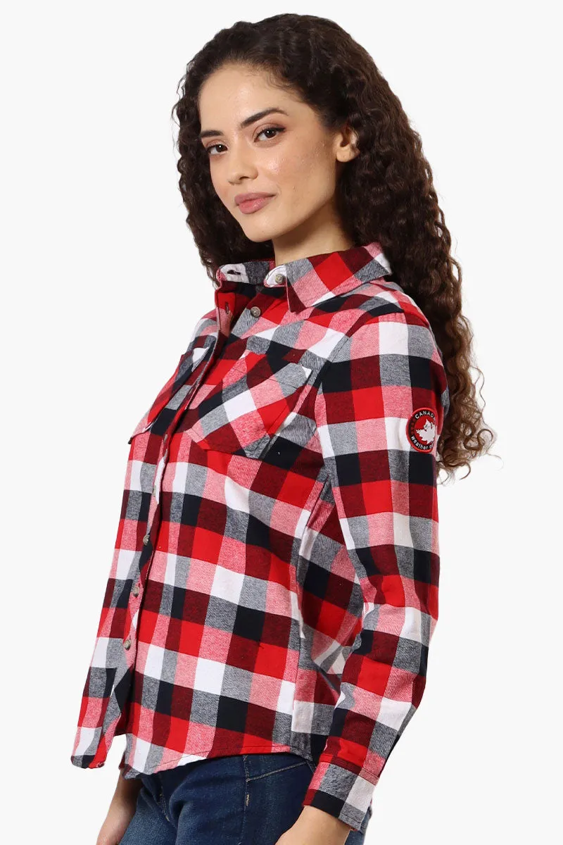 Canada Weather Gear Flannel Button Up Shirt - Red