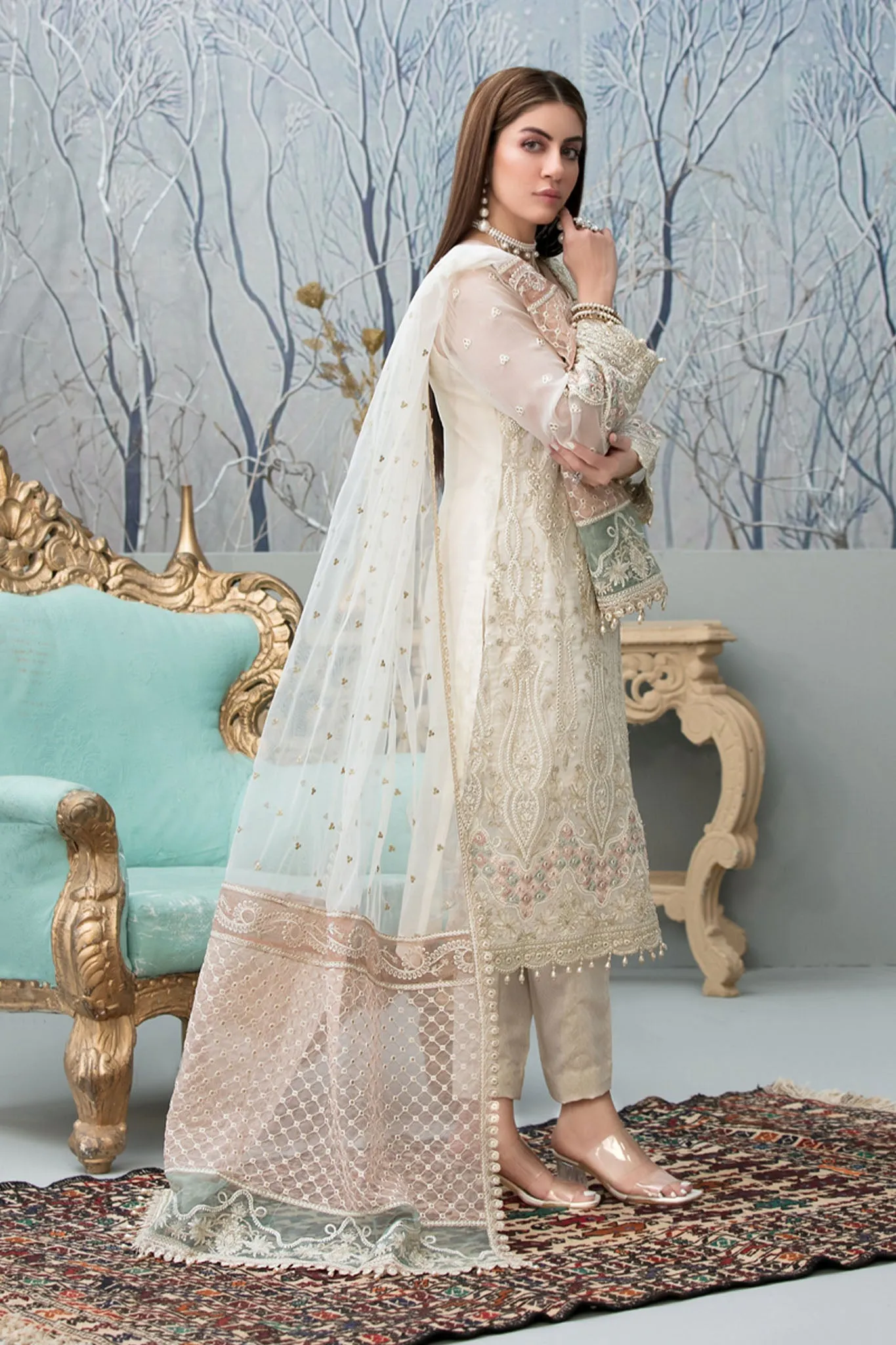 Chantilly by Tawakkal Semi Stitched 3 Piece Chiffon Collection'2022-C-5995-ii