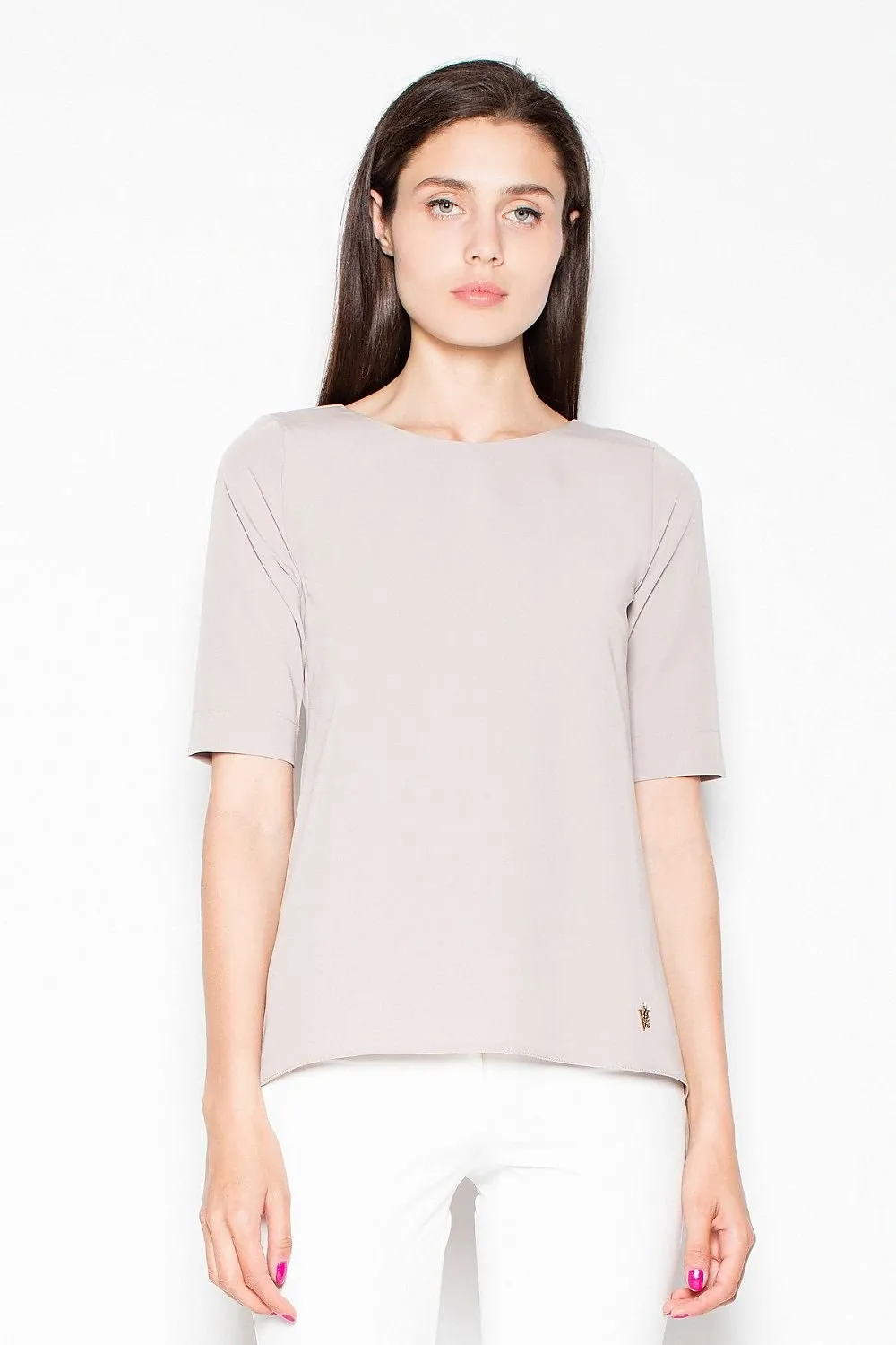 Chic Asymmetrical Blouse with Unique Back Cut