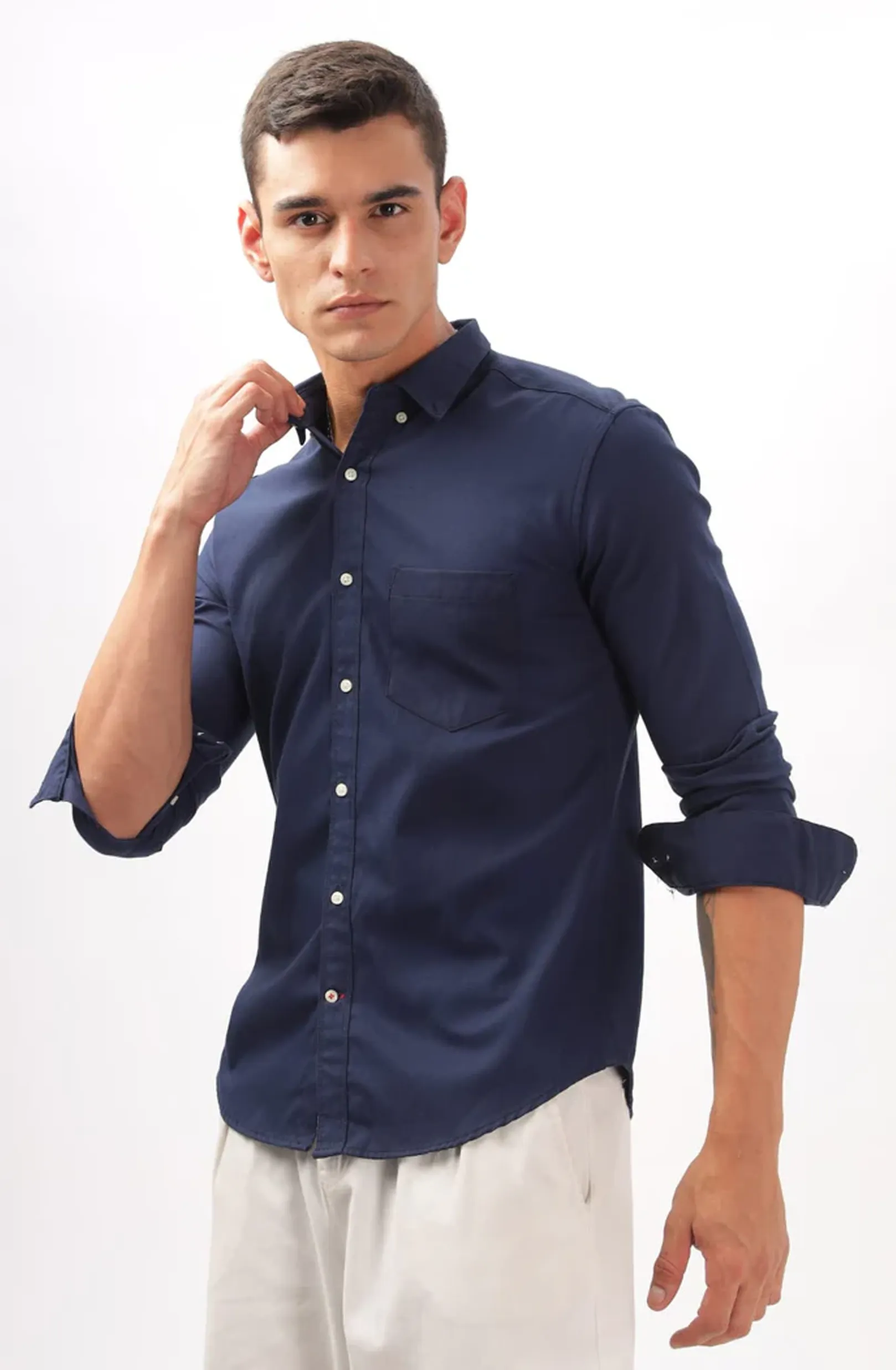 Classic Oxford Navy Blue Formal Shirt