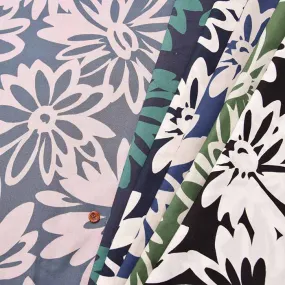 Cotton Scare Printed Fabric Bicolor Chic Flower