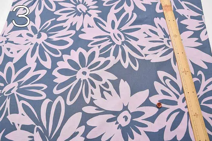 Cotton Scare Printed Fabric Bicolor Chic Flower