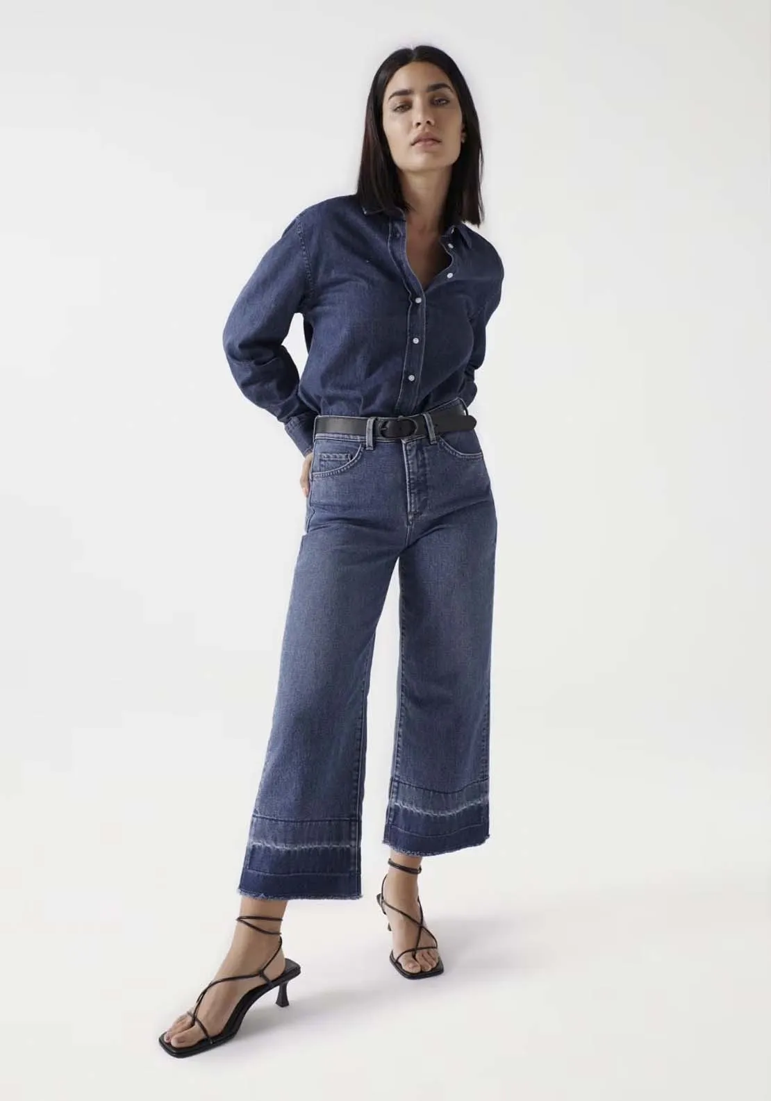 Cropped Straight Wide Jean