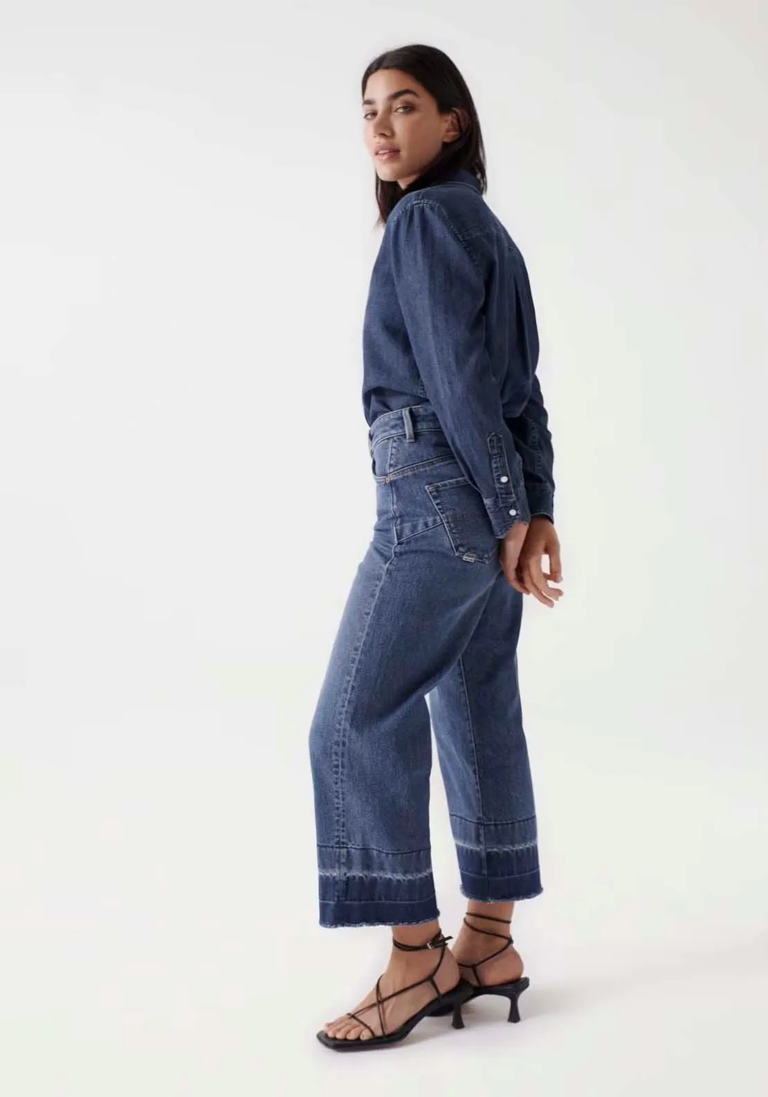 Cropped Straight Wide Jean