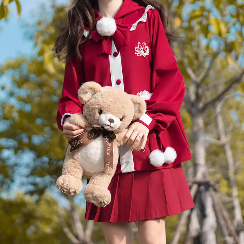 [Cute Bear] JK red uniform set