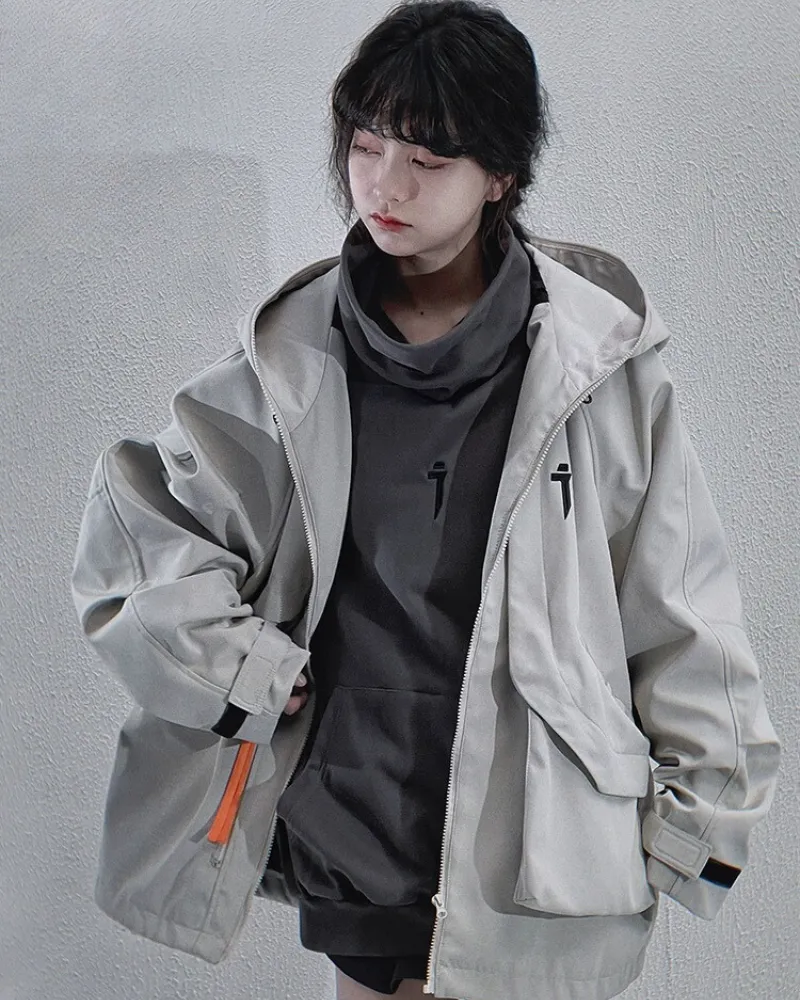 Functional Techwear Irregular Patch Pocket Unisex Jacket