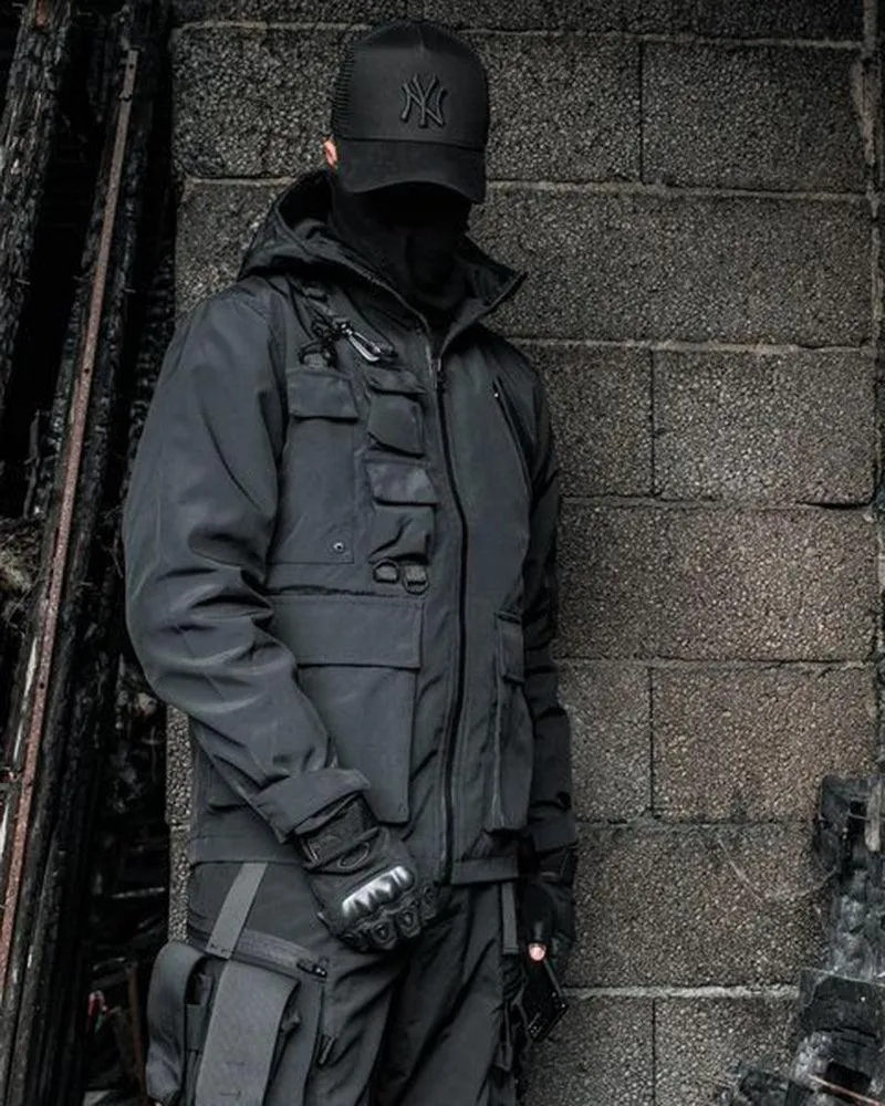 Functional Techwear Multi-Pocket Jacket