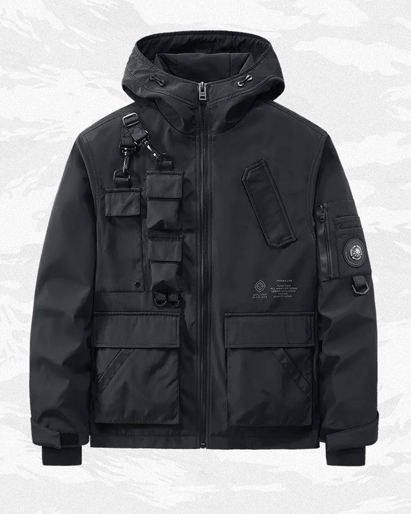 Functional Techwear Multi-Pocket Jacket