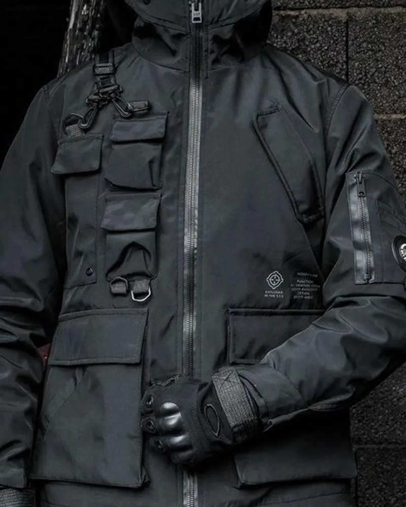 Functional Techwear Multi-Pocket Jacket