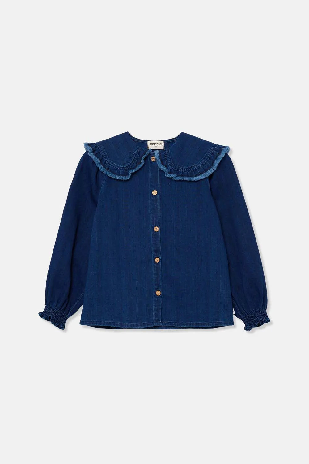 HERRINGBONE DENIM BLOUSE