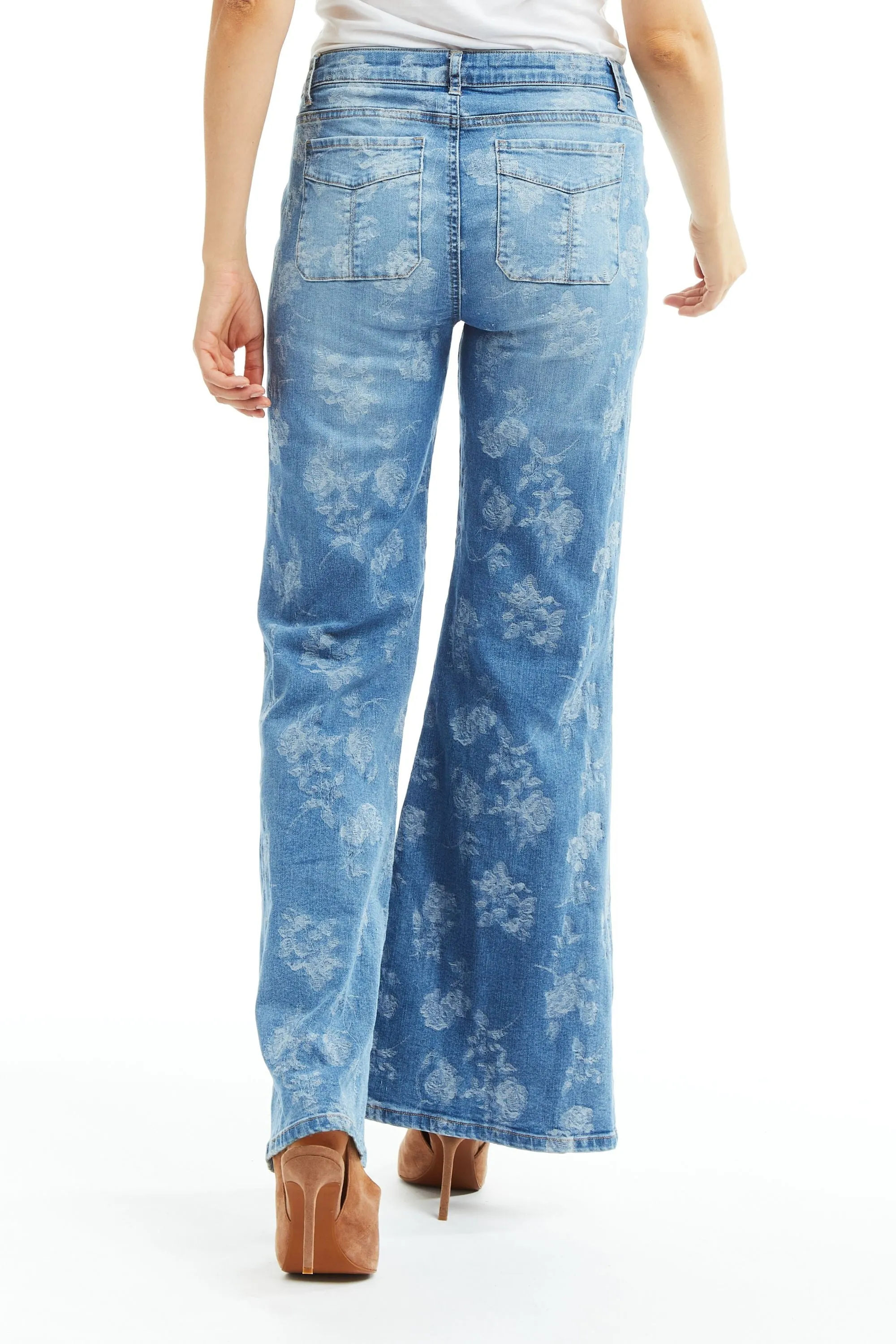 High Rise Relaxed Patch Pkt Flare Jean