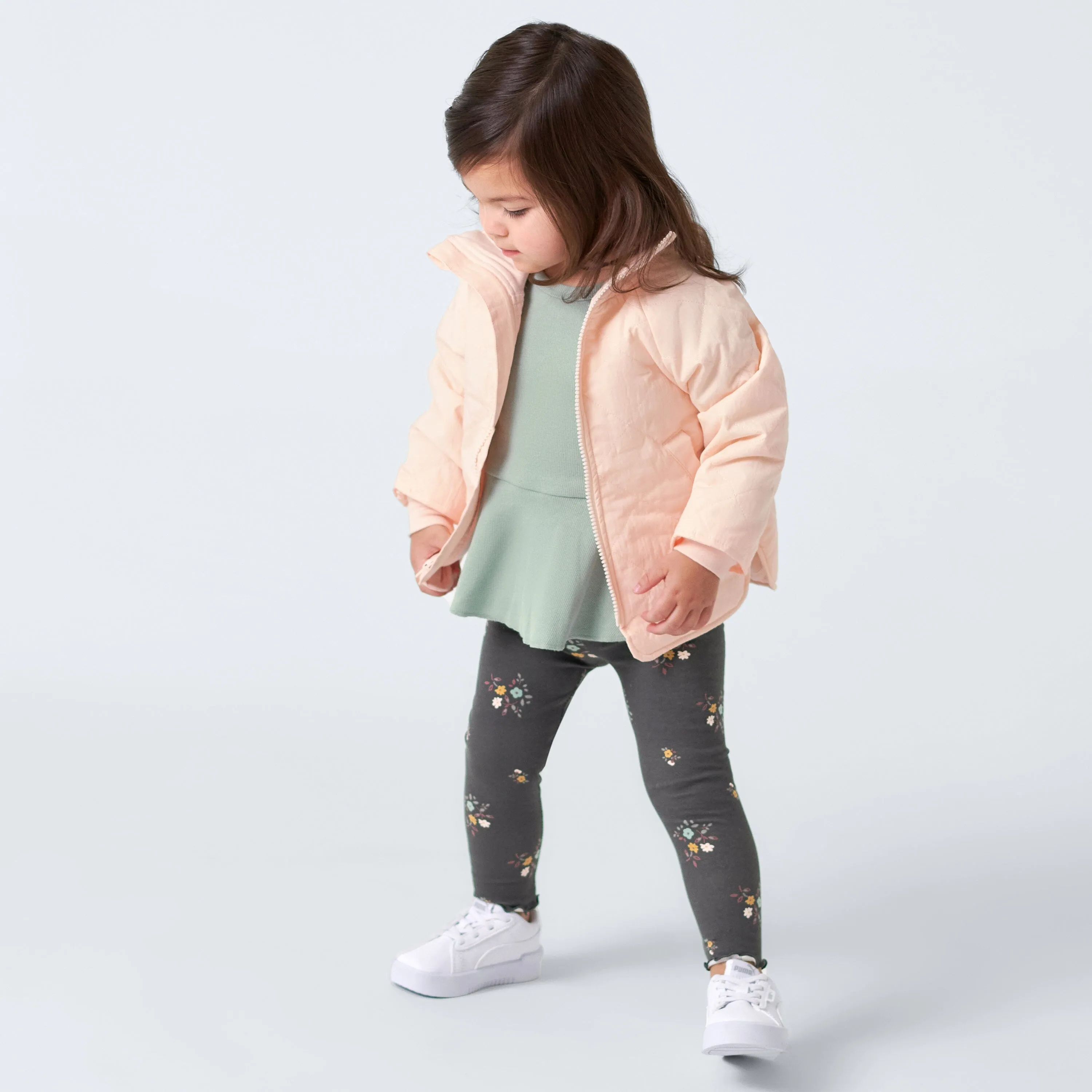 Infant & Toddler Girls Blush Pink Quilted Jacket