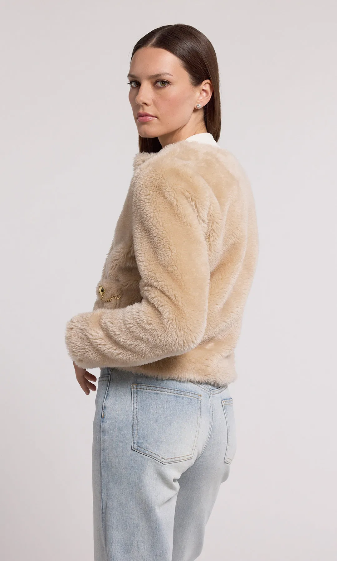 Jen Faux Lamb Fur Jacket