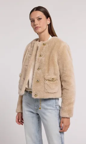 Jen Faux Lamb Fur Jacket