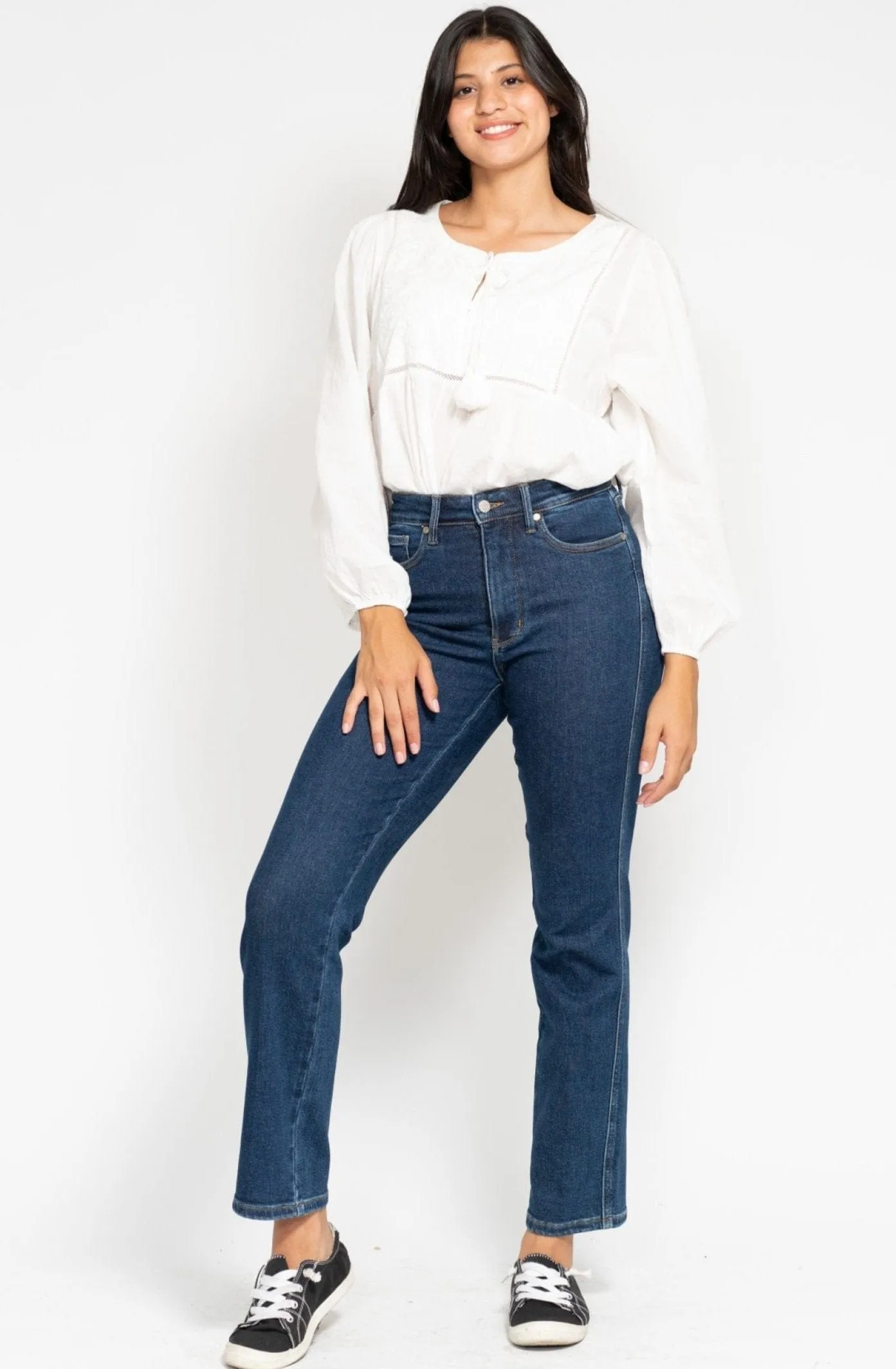 Judy Blue High Waist Tummy Control Classic Straight Fit Jeans