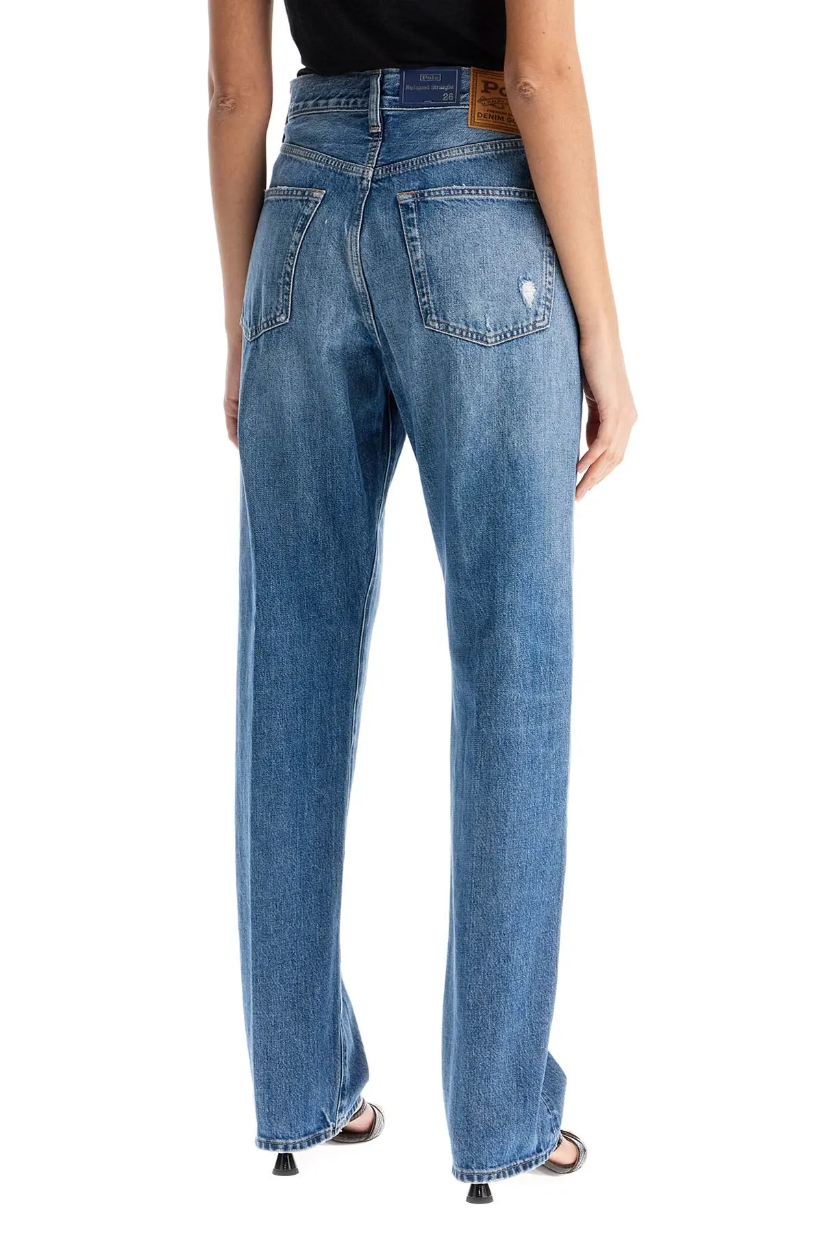 Light Blue High-waisted Straight Womens Jeans