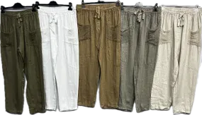 Linen Pant - Fish Net Pockets