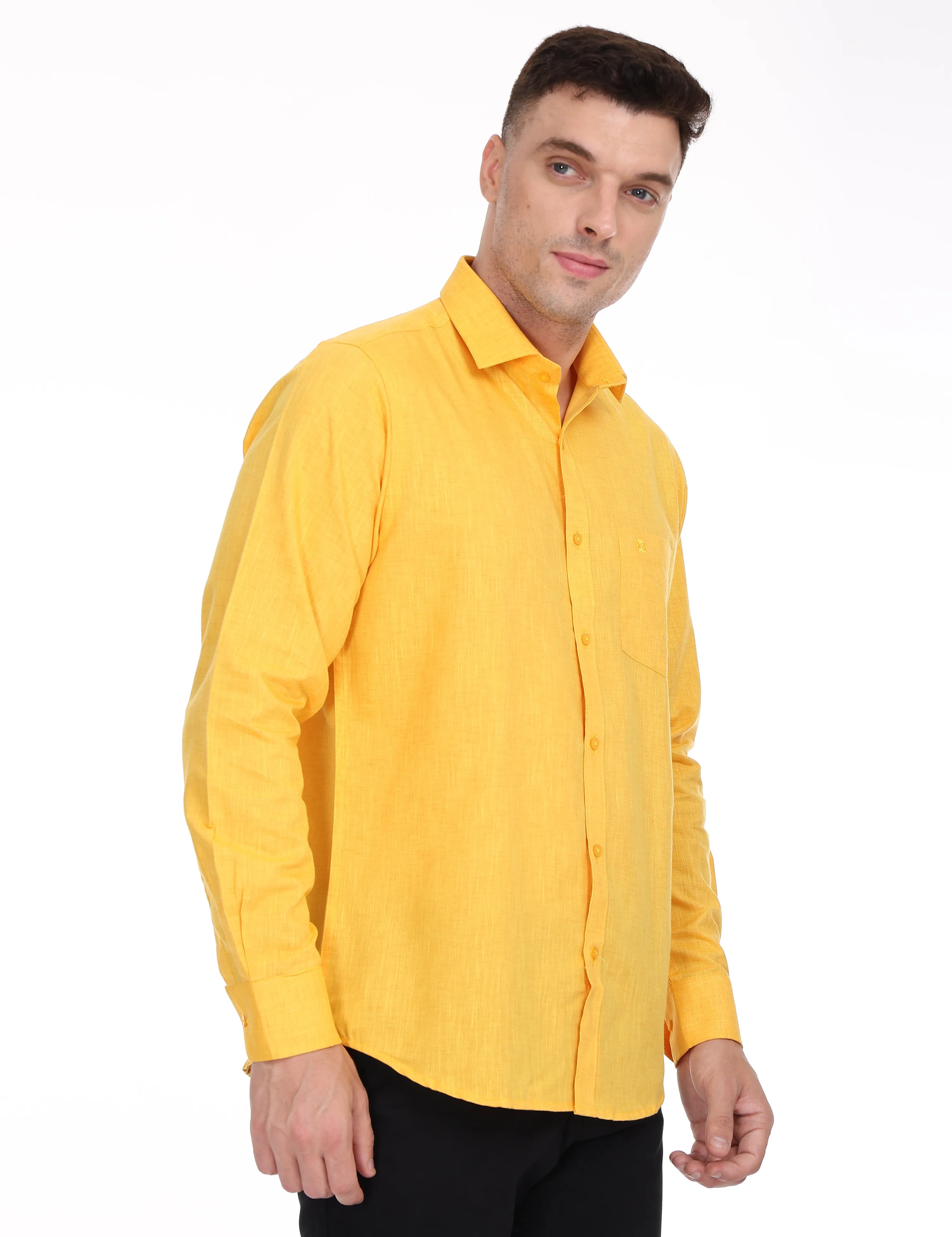 Linseed Cotton Colour Shirt Full Sleeve -17002