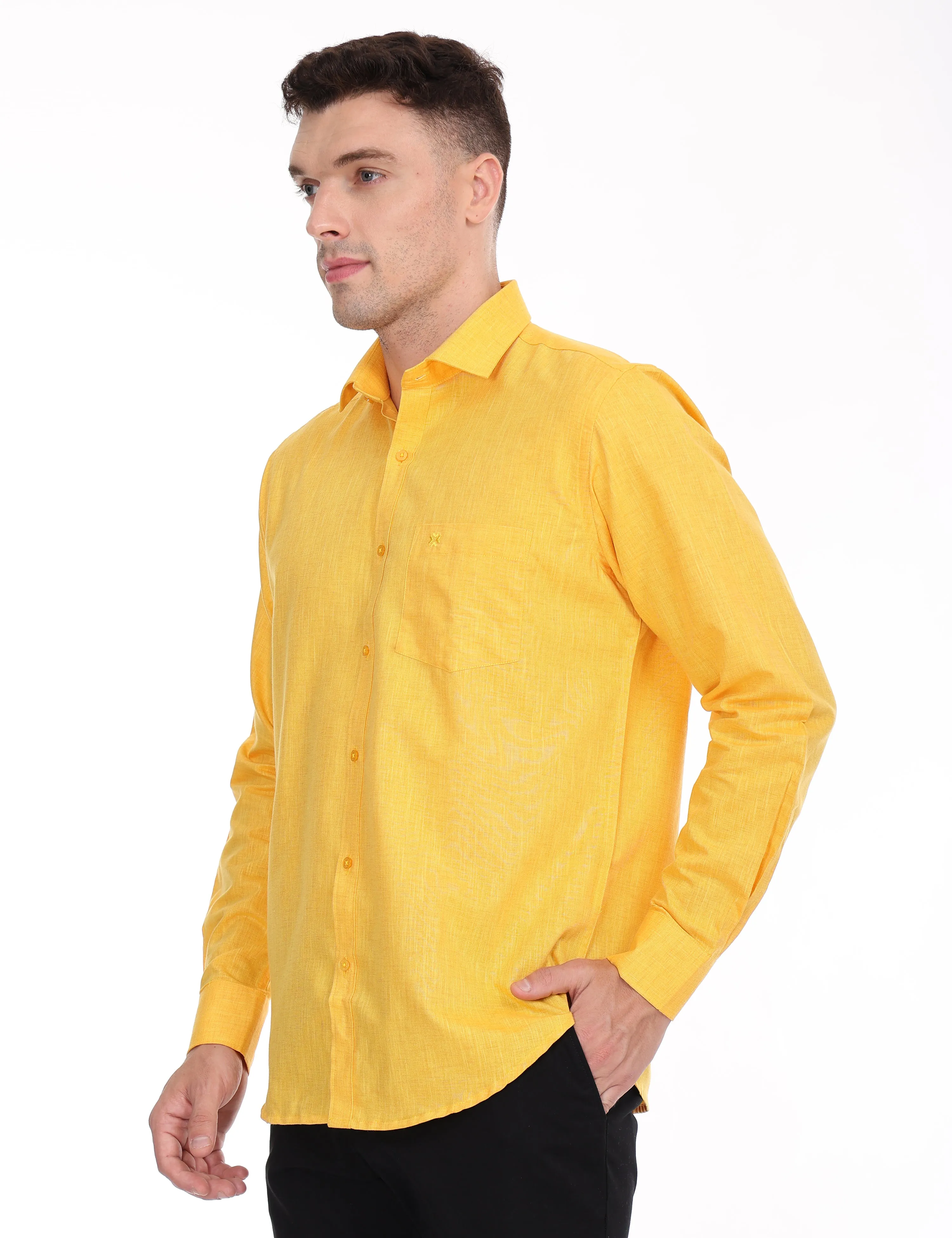 Linseed Cotton Colour Shirt Full Sleeve -17002