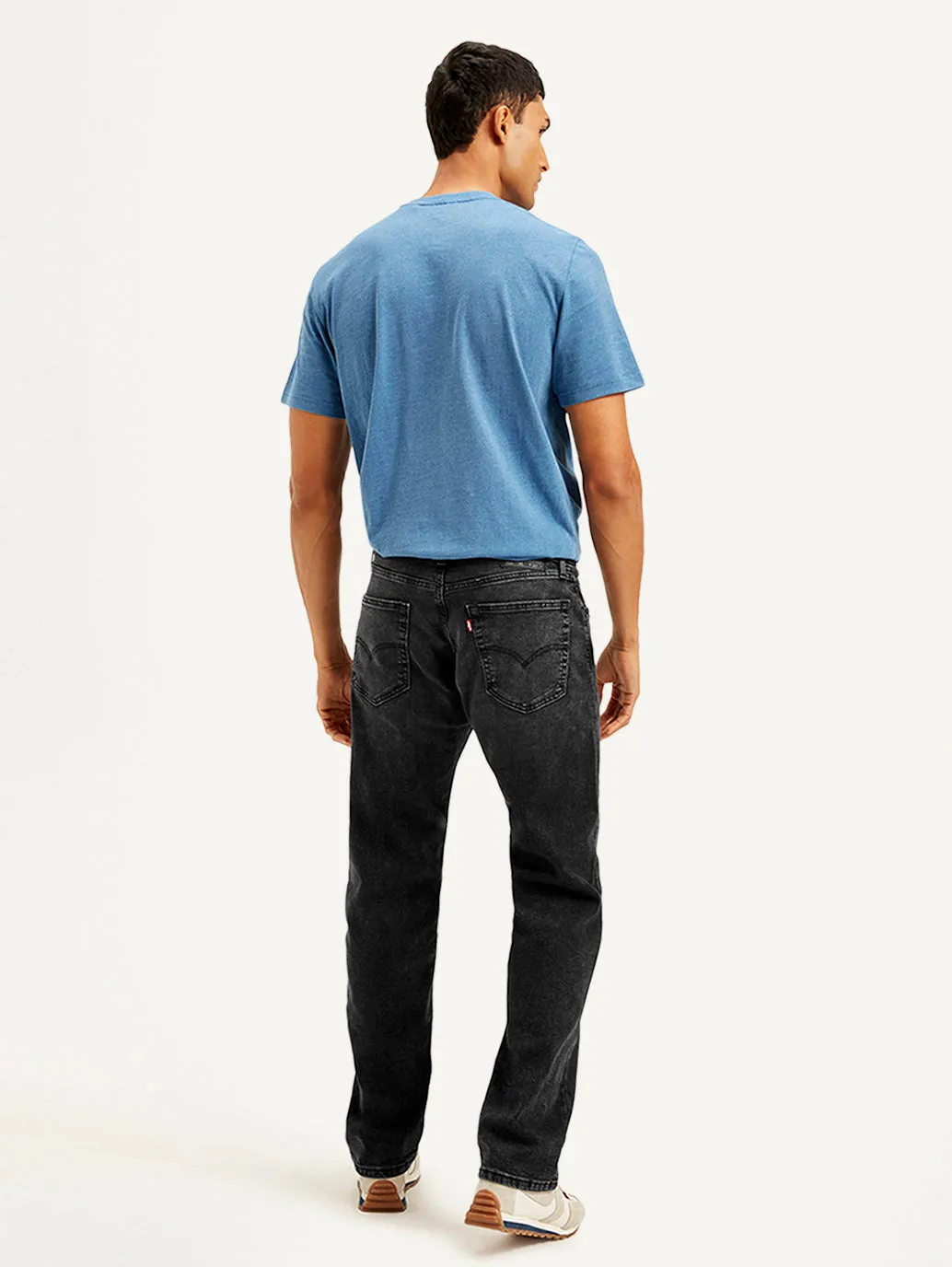 Men's 555 Relaxed Straight Fit Black Jeans