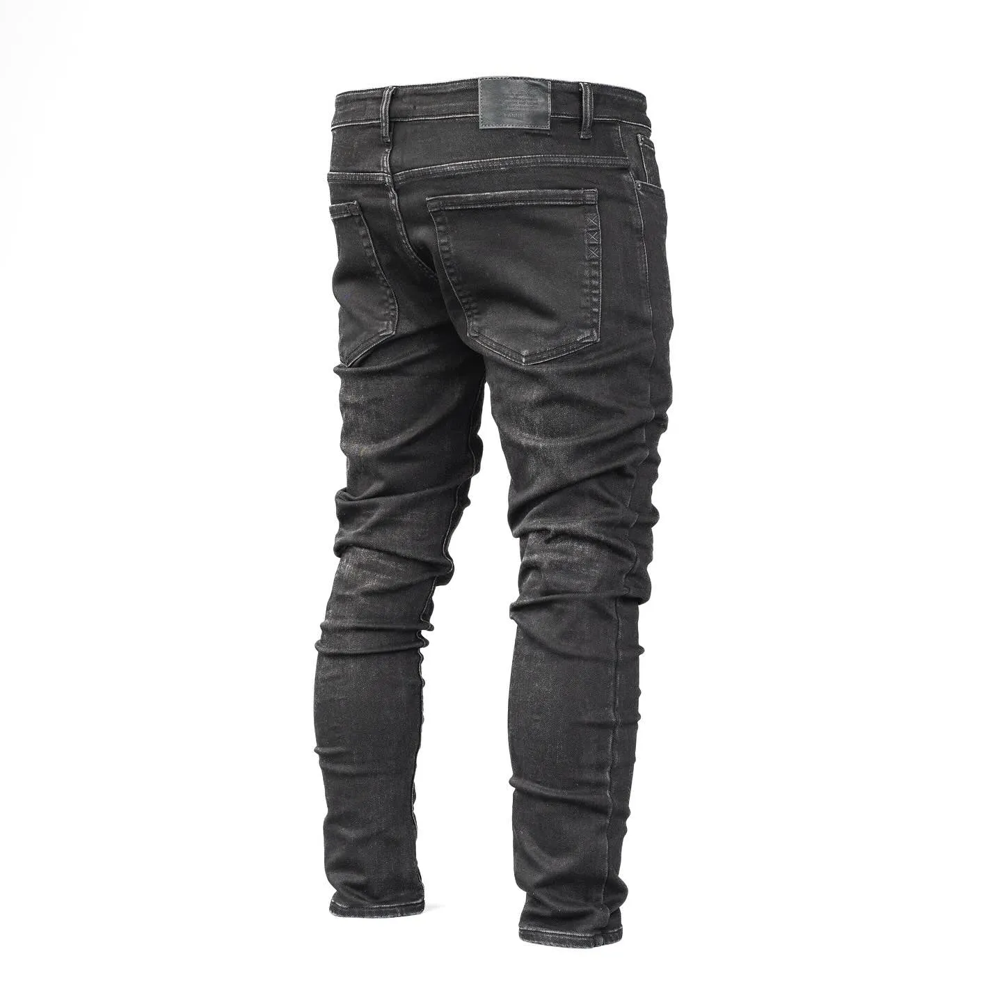 Men's Black Distressed Denim Jeans