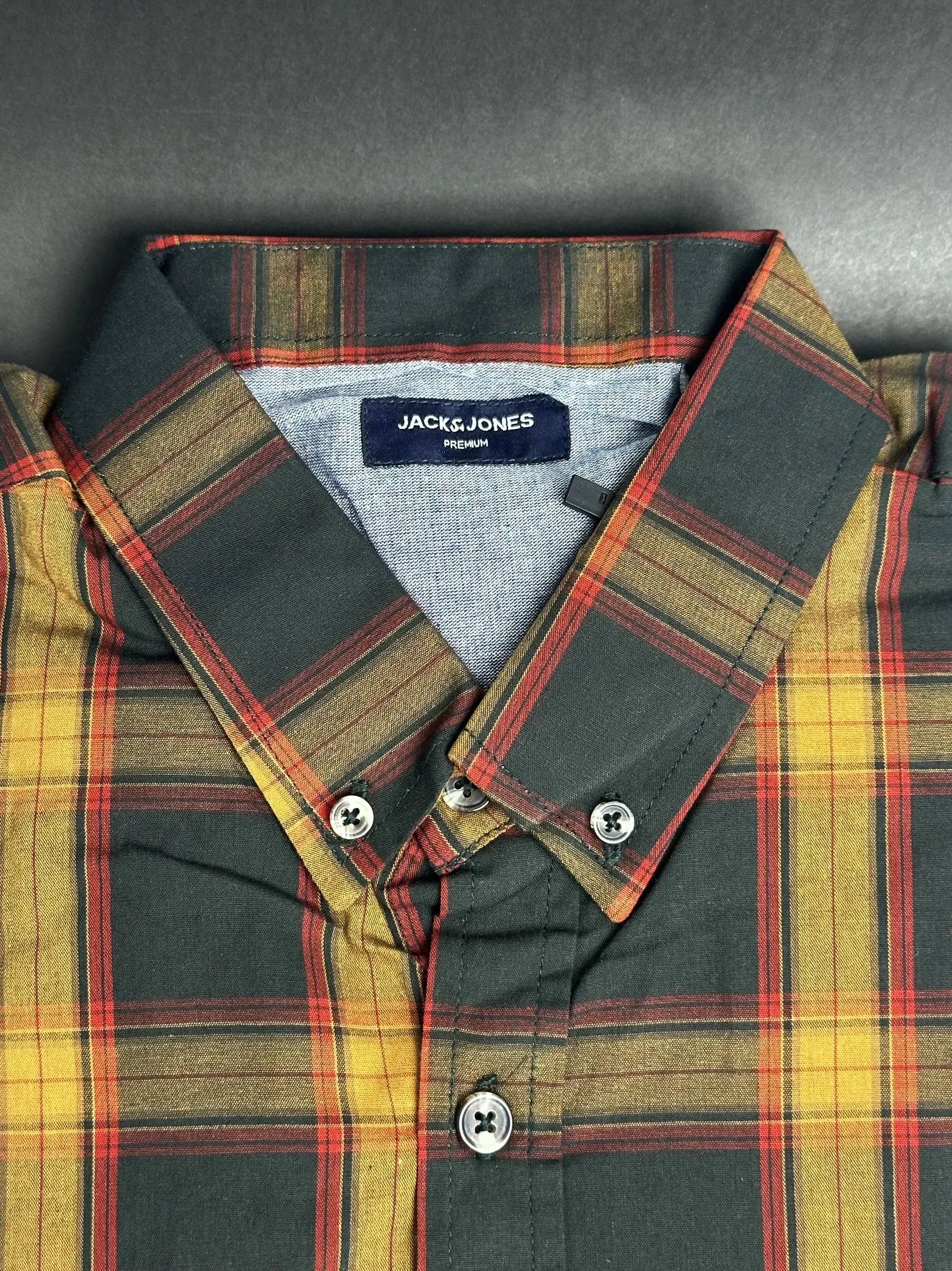 Men's Multicolor Dark Green Check Shirt