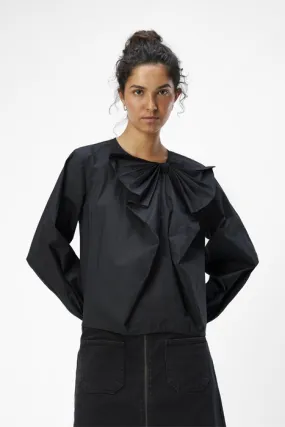 Object Giselle Bow Black Top