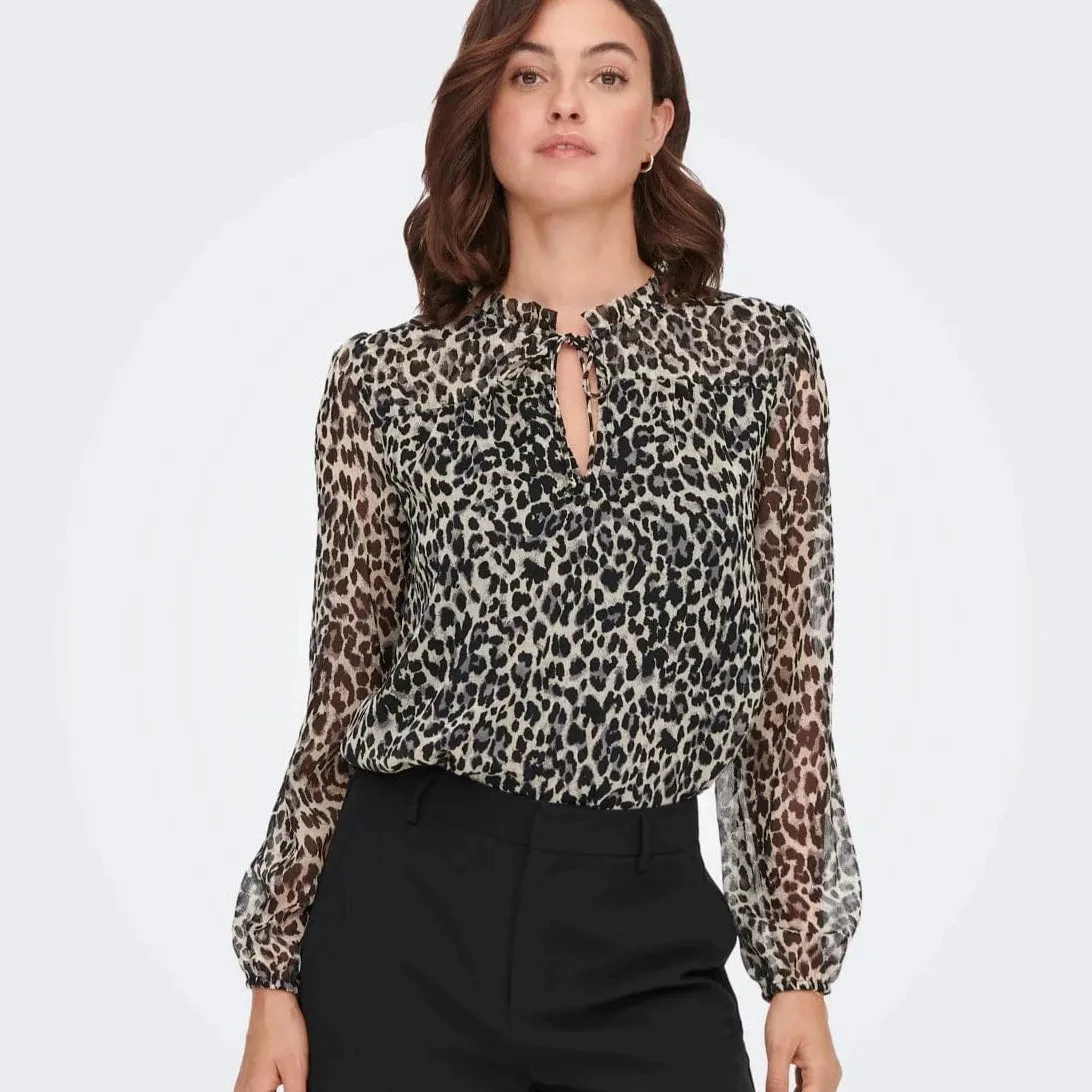 ONLY Ditsy Animal Patterned Blouse