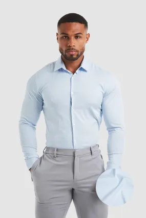 Performance Business Shirt in Blue Stripe