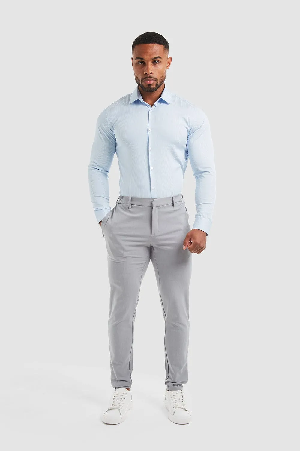 Performance Business Shirt in Blue Stripe