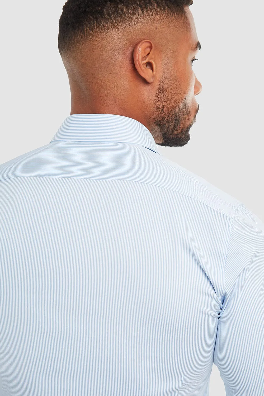 Performance Business Shirt in Blue Stripe