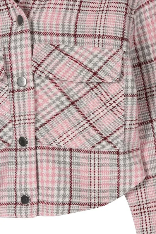 Plaid crop jacket - Online Exclusive