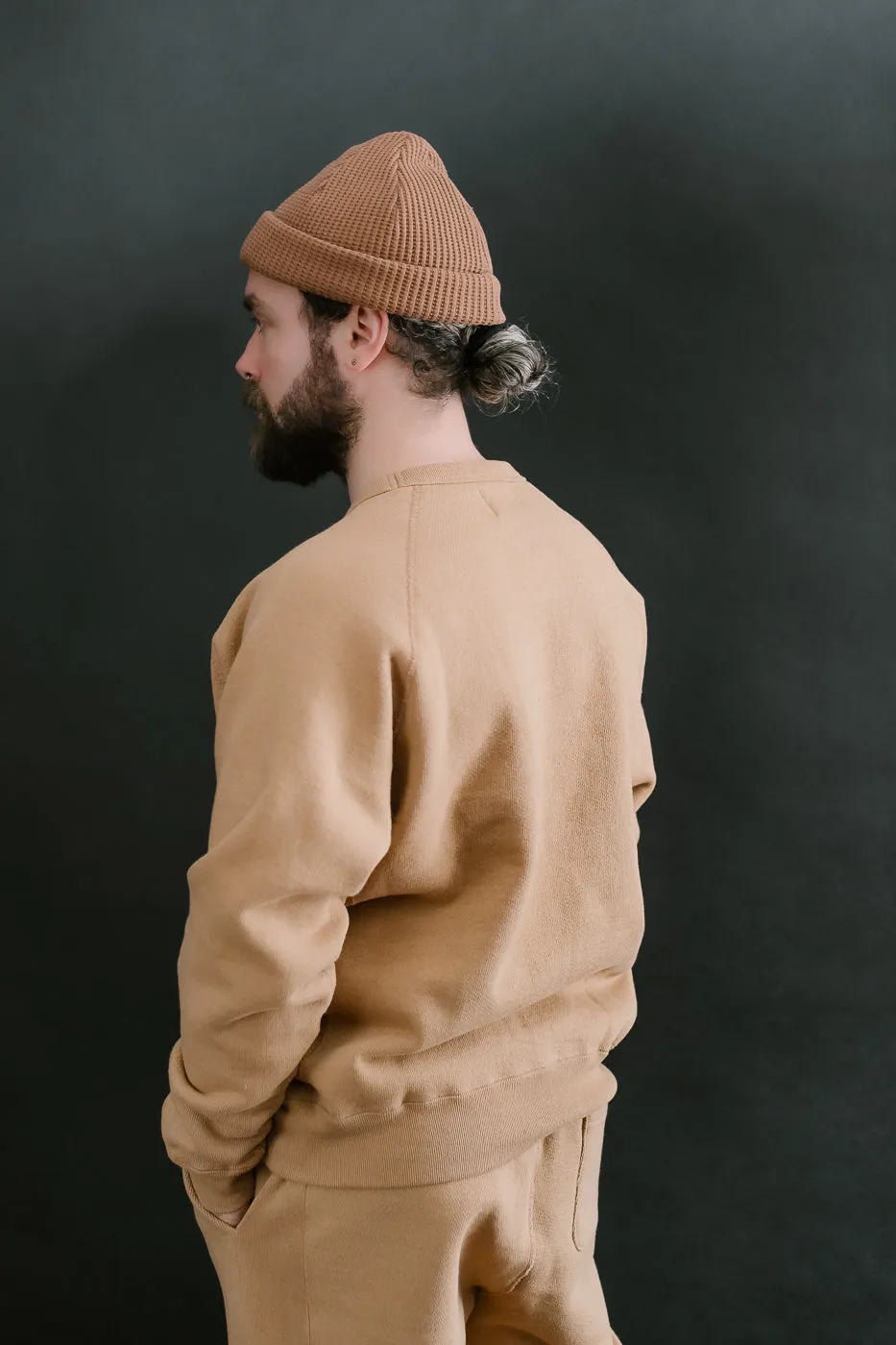 Pullover Crewneck 825gsm Double Heavyweight French Terry Foxfibre® - Coyote 80