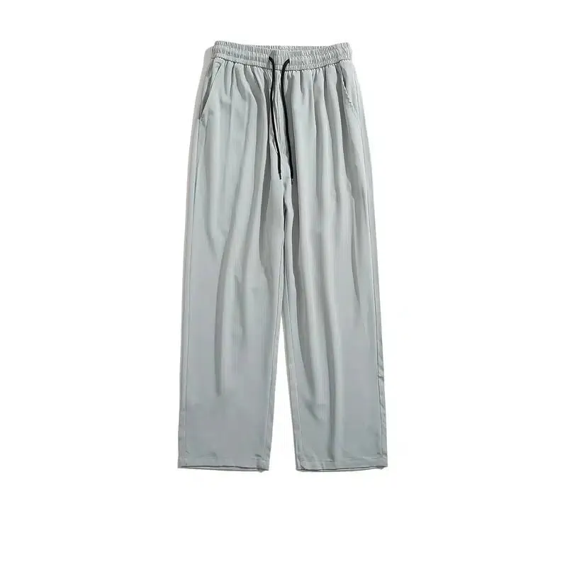 Relaxed Fit Elastic Waist Casual Pants