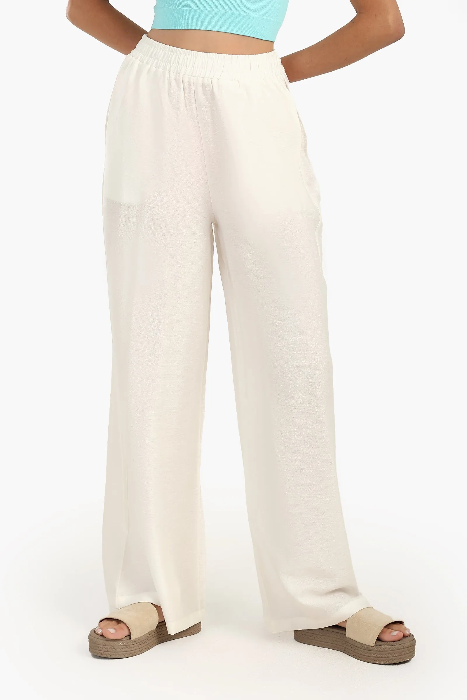 Relaxed Fit Solid Pants