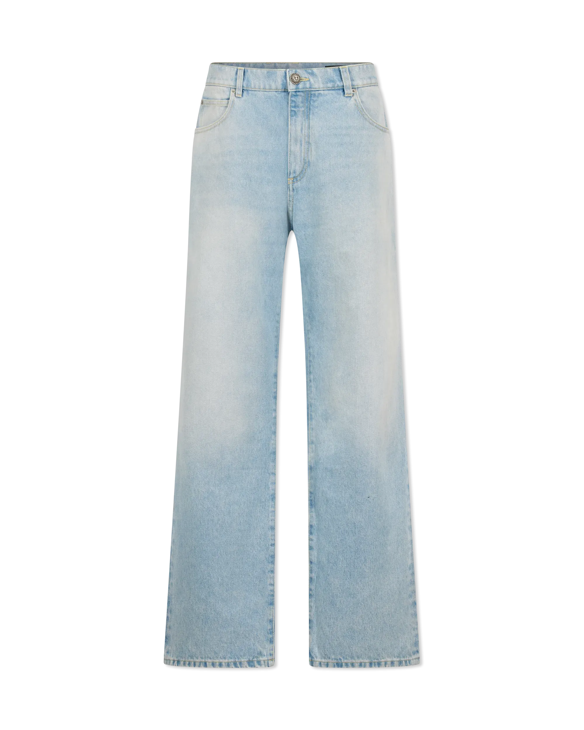 Relaxed Fit Washed Baggy Low Rise Jeans