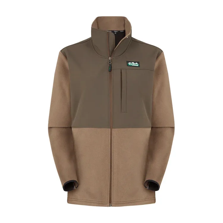 Ridgeline Ladies Hybrid Fleece Jacket - Bark/Light Bark