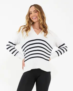 Ripe Maternity Hanna Nursing   Maternity Knit Sweater Stripe