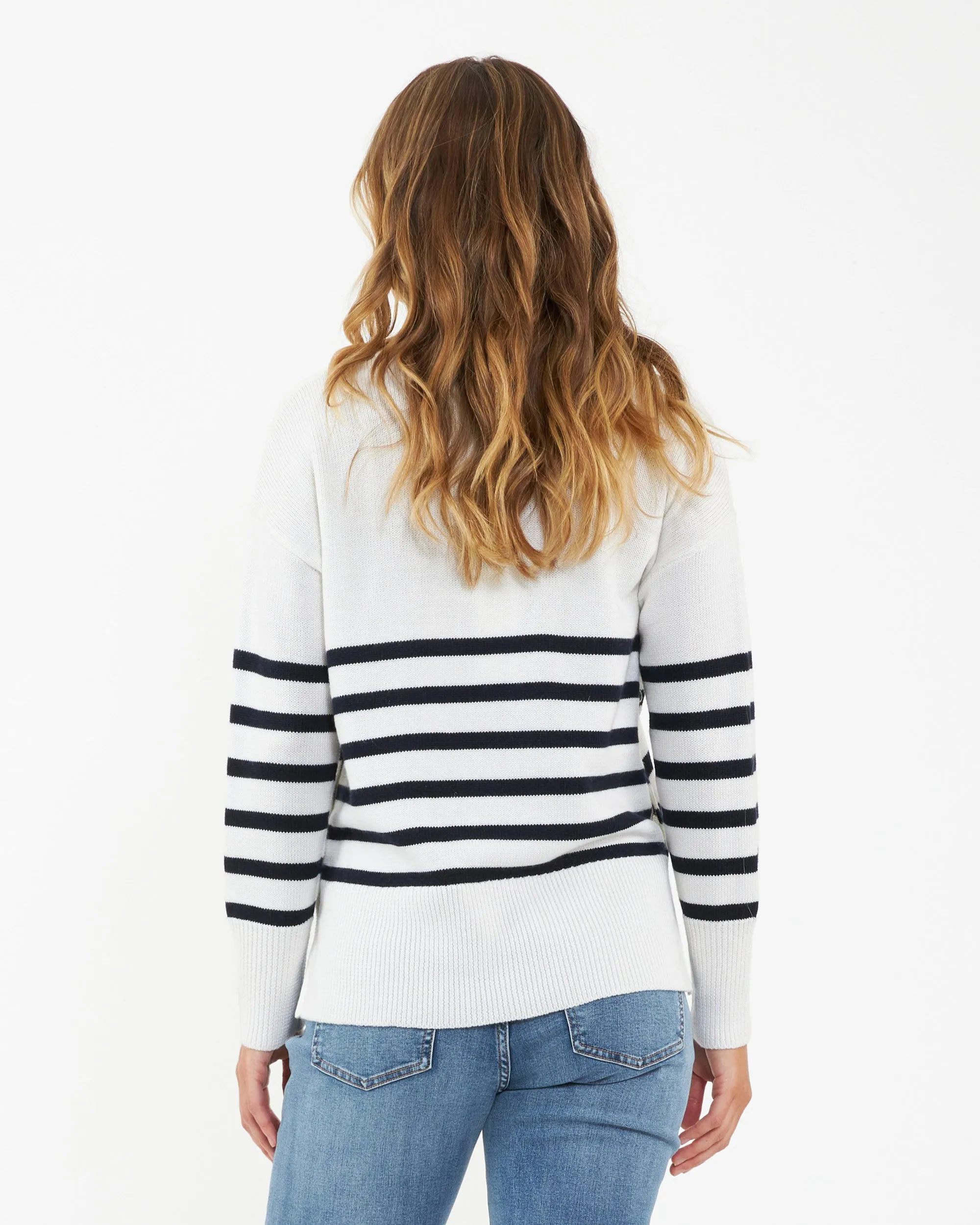 Ripe Maternity Hanna Nursing   Maternity Knit Sweater Stripe