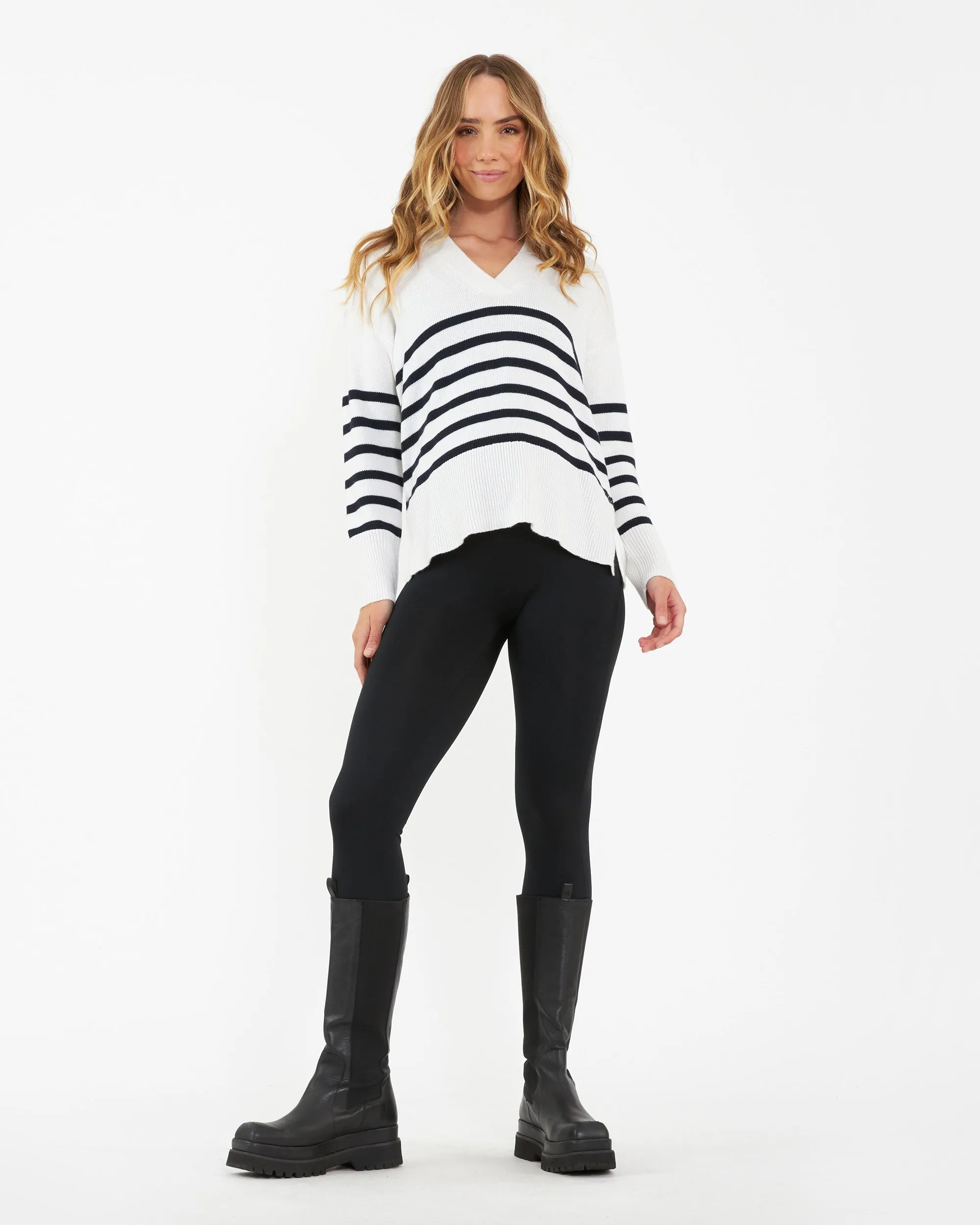 Ripe Maternity Hanna Nursing   Maternity Knit Sweater Stripe