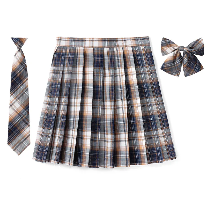 [Sand Land] JK vintage plaid uniform skirt