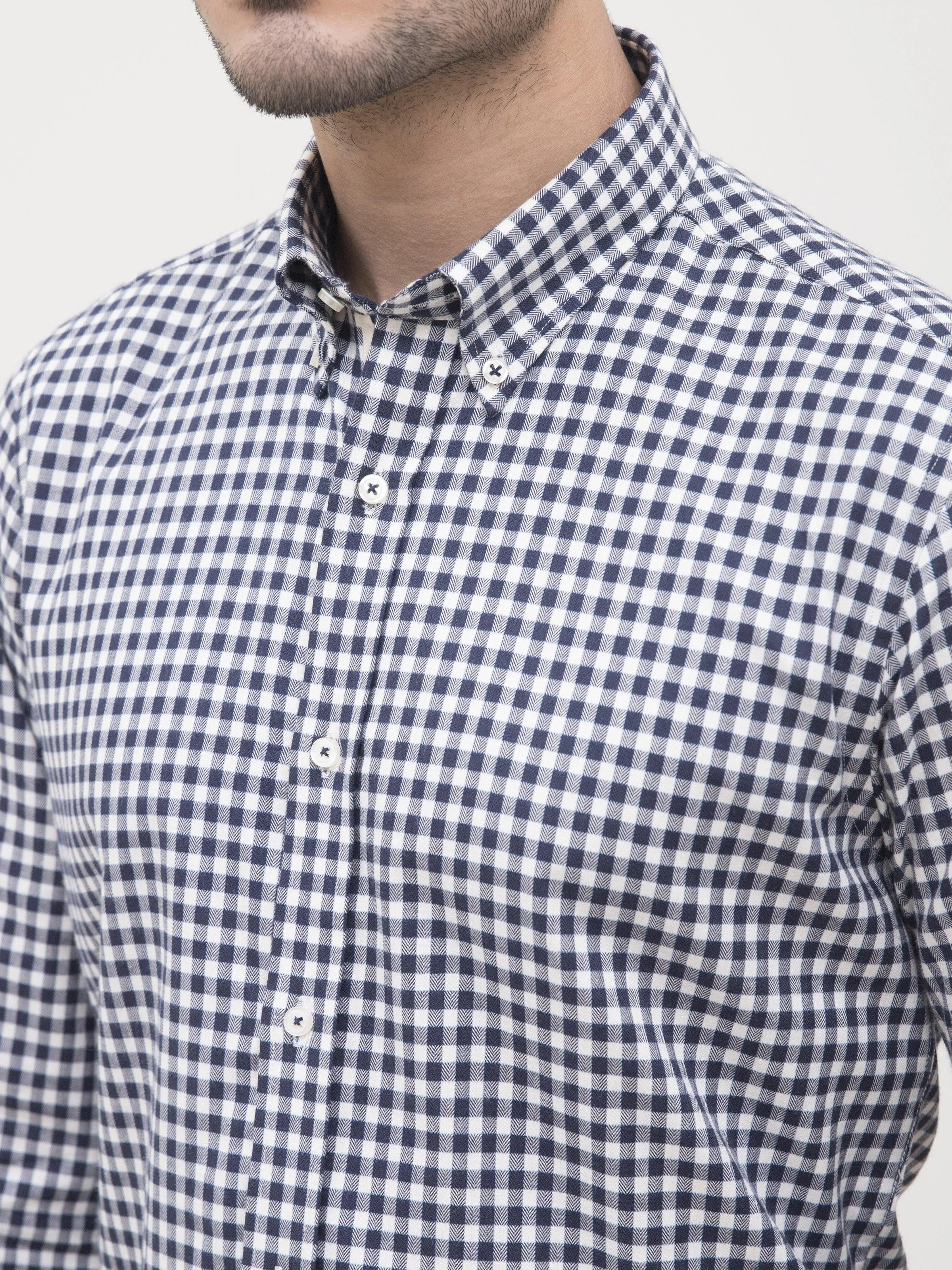 SEMI FORMAL SHIRTS NAVY WHITE