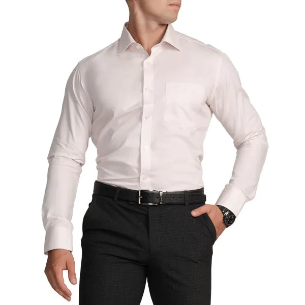 Slim Fit Full Sleeve Formal Shirt with American Placket-Bridal Rose