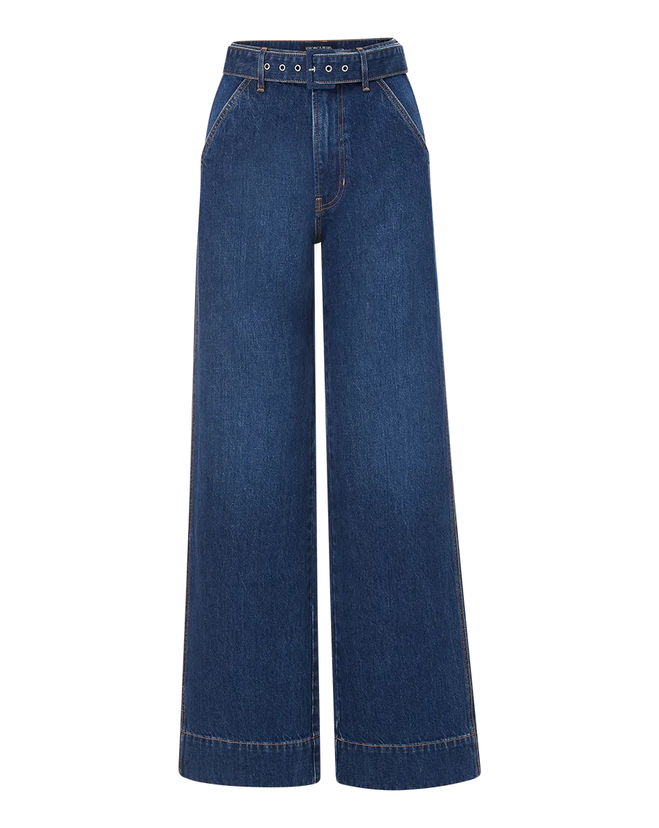 Taylor Belted Wide-Leg Jean