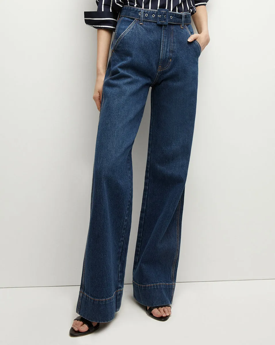 Taylor Belted Wide-Leg Jean