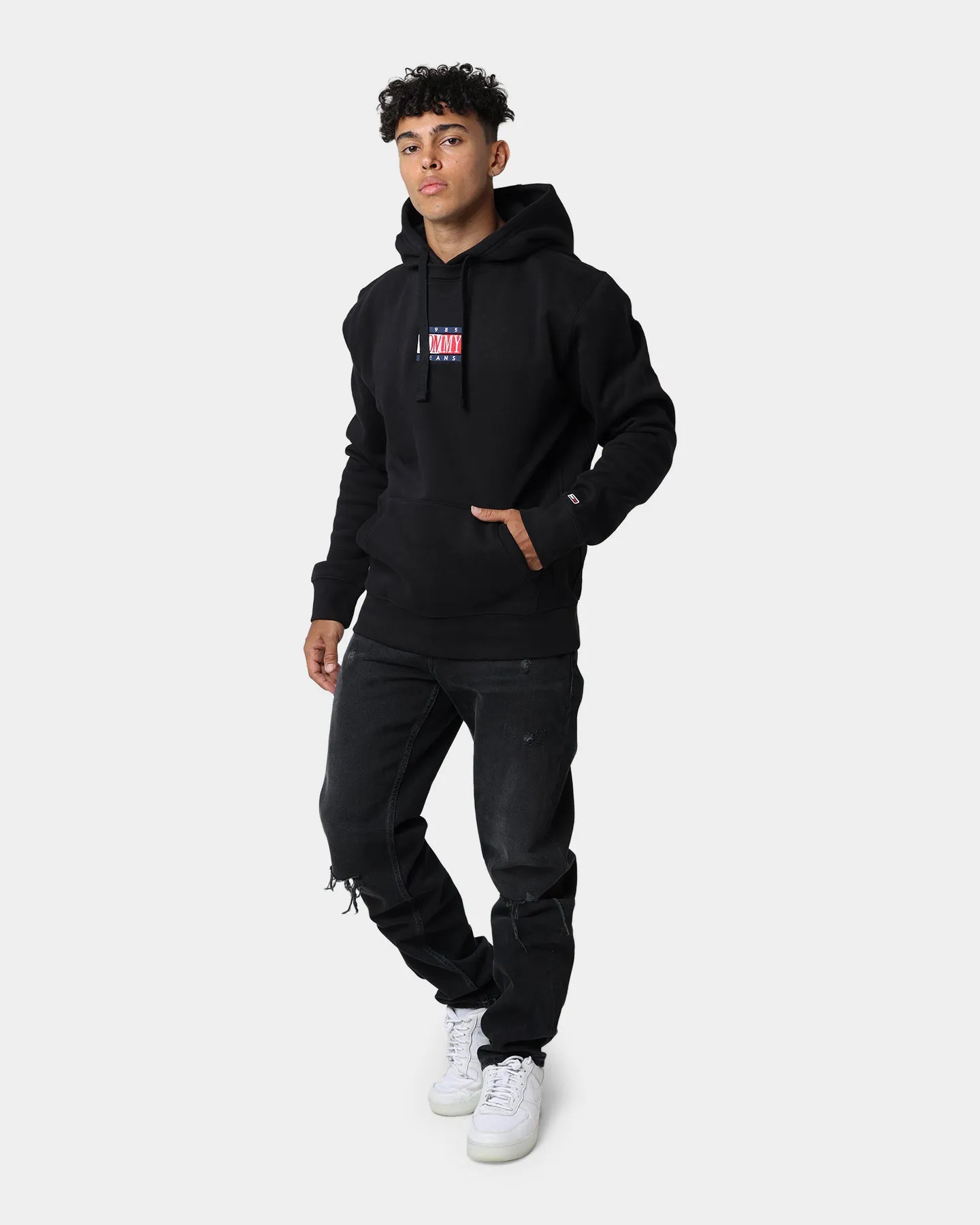 Tommy Jeans Timeless Tommy 1 Hoodie Black