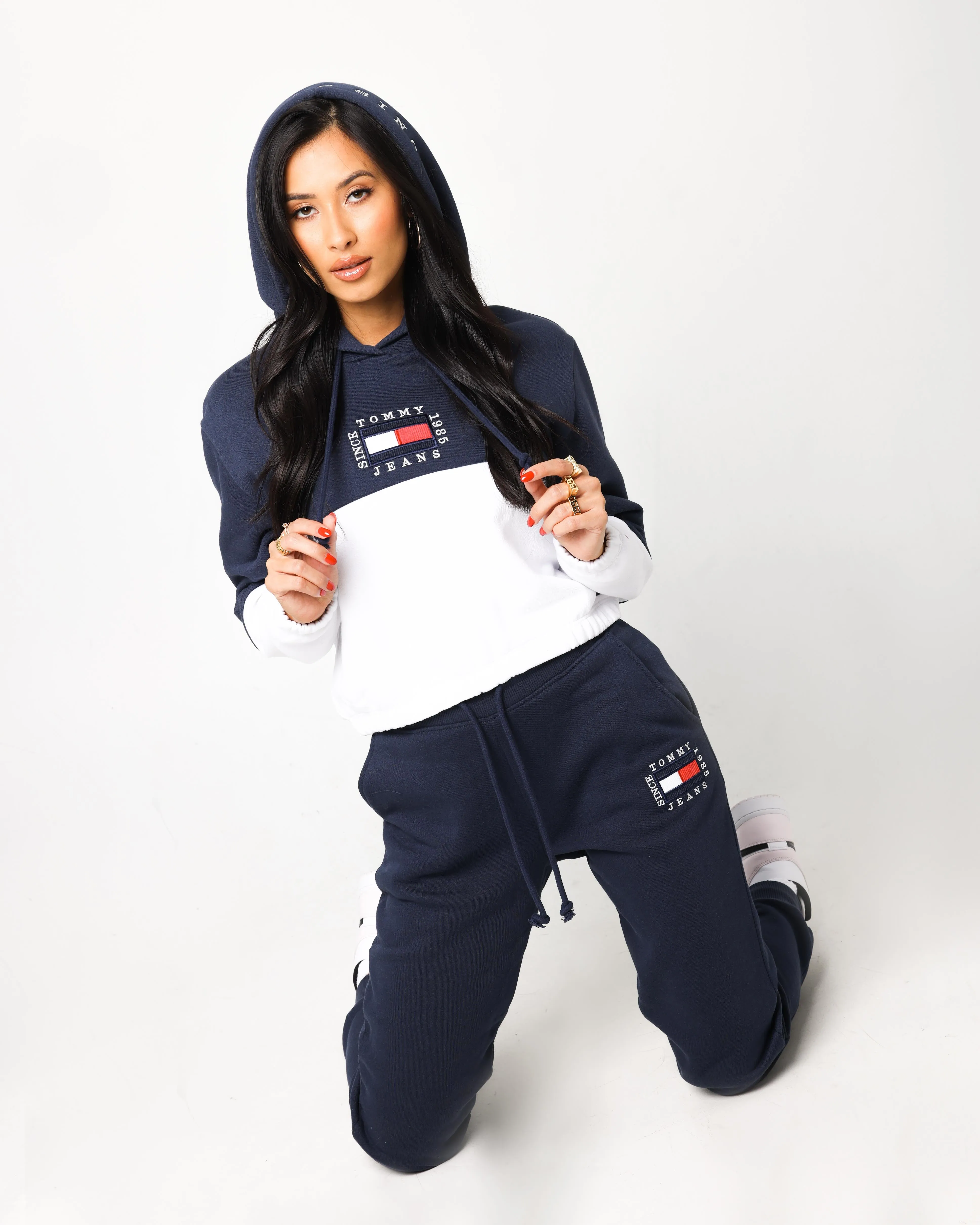 Tommy Jeans Women's Flag Slim Fit Sweat Pant Twilight Navy