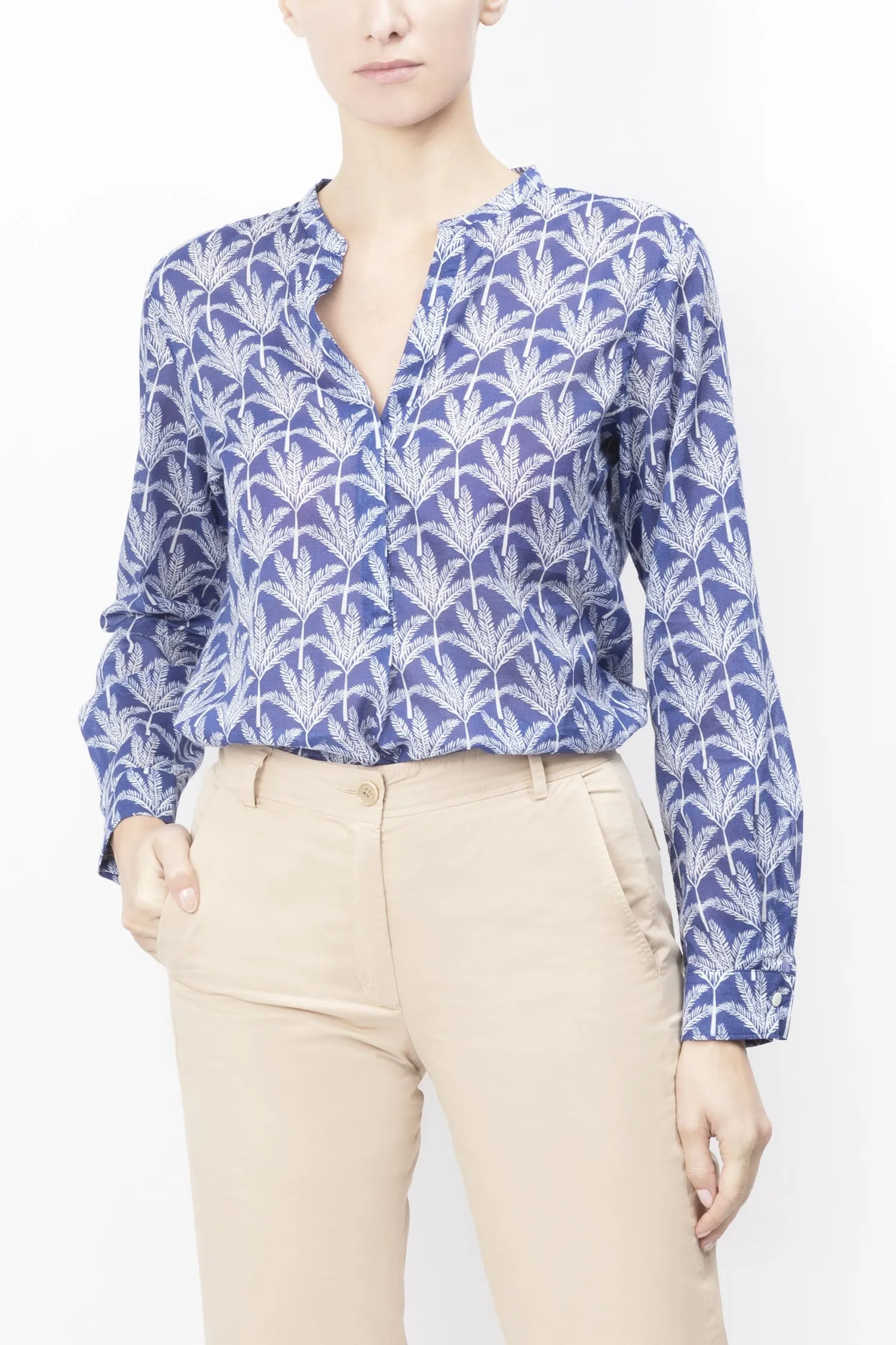 Tropical Printed Cotton Shirt