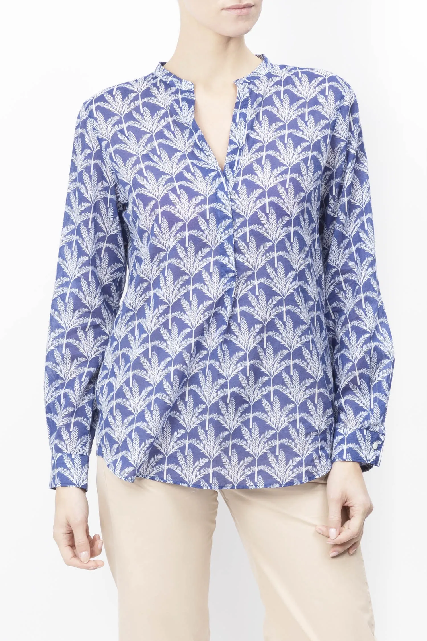 Tropical Printed Cotton Shirt